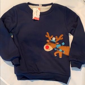 NWT Soft Christmas sweatshirt with fleece lining